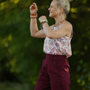 Pantalon Tino - Toile de coton bordeaux - Quintessence