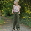 Pantalon Tino - Toile de coton kaki - Quintessence