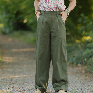 Pantalon Tino - Toile de coton kaki