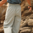 Pantalon Tom - coton/lin vert d'eau - Quintessence