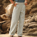 Pantalon Tom - coton/lin vert d'eau - Quintessence