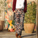 Pantalon Tom - jacquard passiflore/bleu nuit - Quintessence