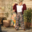 Pantalon Tom - jacquard passiflore/bleu nuit - Quintessence