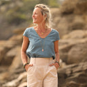 Pantalon Tom - sergé beige - Quintessence