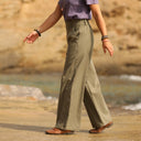 Pantalon Tom - sergé kaki - Quintessence