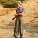 Pantalon Tom - sergé kaki - Quintessence