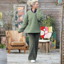 Pantalon Tom - velours côtelé kaki - Quintessence