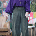 Pantalon Tom - velours côtelé kaki - Quintessence