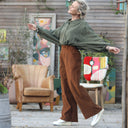 Pantalon Tom - velours milleraies camel - Quintessence