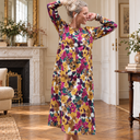 Robe Perrine Brume de grenat dans un appartement parisien