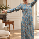 Robe Perrine Esquisse azur – vue 8 dans un appartement parisien