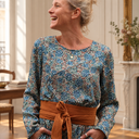 Robe Perrine Esquisse azur – vue 13 dans un appartement parisien