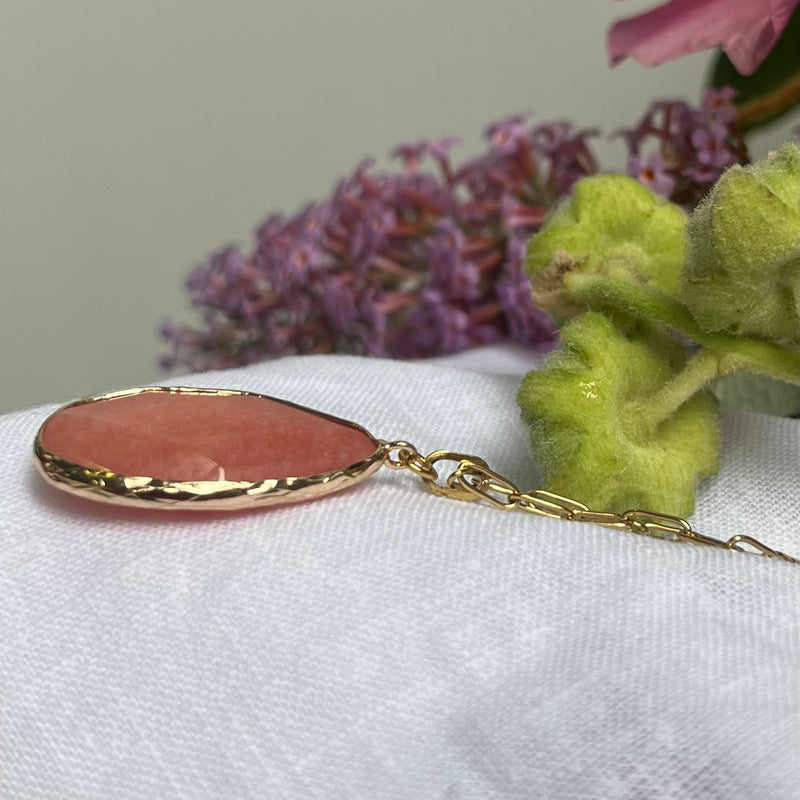 Collier Pétale rhodonite