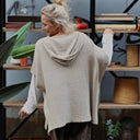 Poncho Erel — maille douce beige - Quintessence