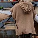 Poncho Erel — maille douce camel - Quintessence