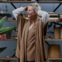 Poncho Erel — maille douce camel - Quintessence