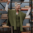 Poncho Erel — maille douce kaki - Quintessence