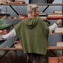 Poncho Erel — maille douce kaki - Quintessence