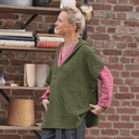 Poncho Erel — maille douce kaki - Quintessence