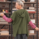 Poncho Erel — maille douce kaki - Quintessence