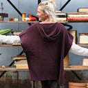 Poncho Erel — maille douce prune - Quintessence