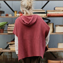 Poncho Erel — maille douce terracotta - Quintessence