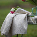 Poncho Pétronille — Jacquard ivoire & doré - Quintessence