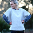 Poncho Pétronille — Laine vierge gris chiné - Quintessence