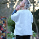 Poncho Pétronille — Laine vierge gris chiné - Quintessence