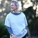 Poncho Pétronille — Laine vierge gris chiné - Quintessence