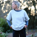 Poncho Pétronille — Laine vierge gris chiné - Quintessence