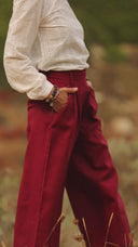 Jupe culotte Margot - lin grenat