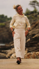 Jupe culotte Margot - velours côtelé ivoire