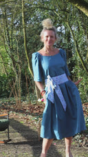 Robe Iloé – Lin bleu navy