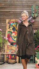 Robe Carole - velours côtelé chocolat