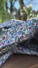 Robe Céleste - coton"Printemps bleu"