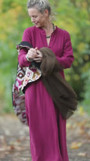 Robe Aurélia - Sergé de viscose Cerise noire