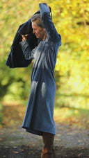 Robe Armande – velours côtelé bleu officier