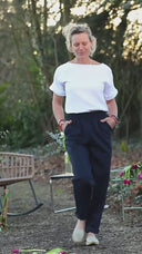 Pantalon Eliot - Lin marine