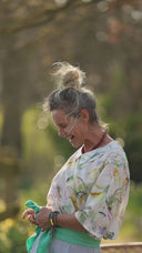 Pantalon Briac - sergé de coton gris nuage