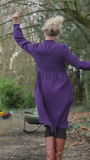 Robe Allegra - double gaze de coton prune