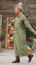 Robe Anaëlle - Velours kaki Citronné