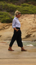 Jupe culotte Margot - velours milleraies marine