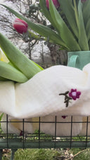 Blouse  Romy – Double gaze de coton blanc cassé églantine