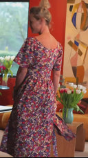 Robe Gwenaëlle - Coton Floraison améthyste