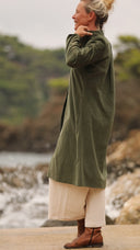 Robe Yuna - velours milleraies kaki