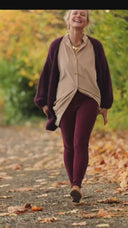 Legging Léni - velours côtelé violine