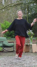 Blouse Annette – Double gaze de coton noire