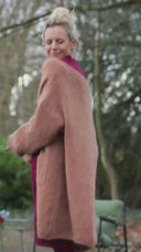 Robe Allegra - double gaze de coton framboise