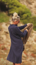 Robe Yuna -  Double gaze de coton bleu nuit